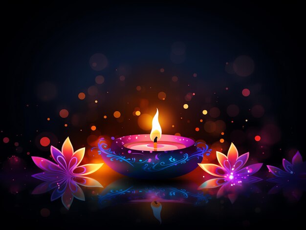 Buon Diwali, festa delle luci, celebrazione delle vacanze, background, illustrazione