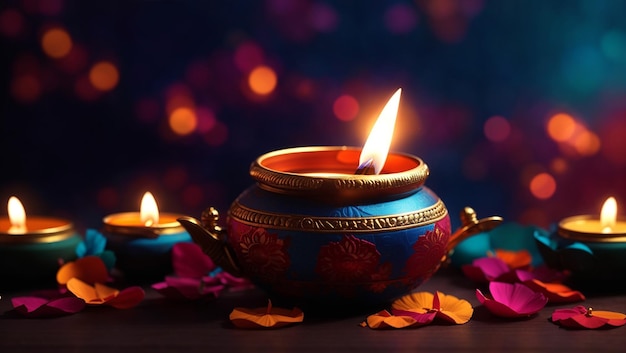 Buon Diwali sullo sfondo