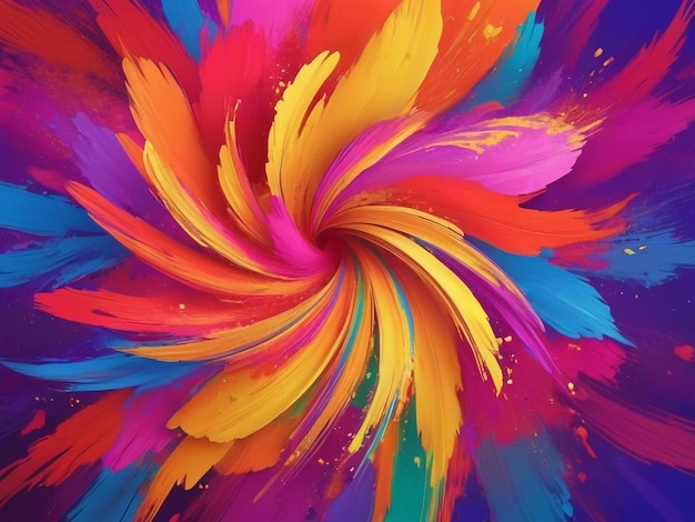 Buon festival di Holi colorato background design migliore qualità modello di banner immagine iper-realistica