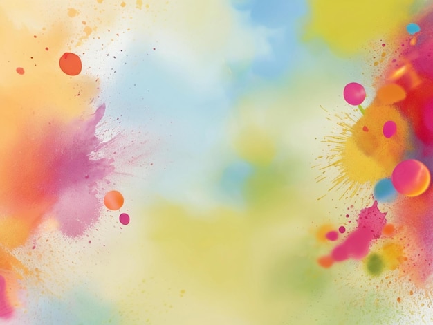 Buon festival di Holi colorato background design migliore qualità modello di banner immagine iper-realistica