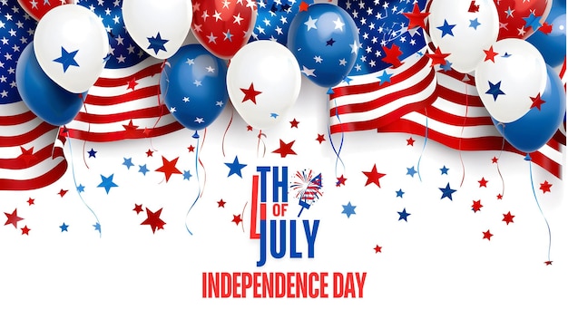 Buon giorno dell'indipendenza 9 del 4 luglio bandiera