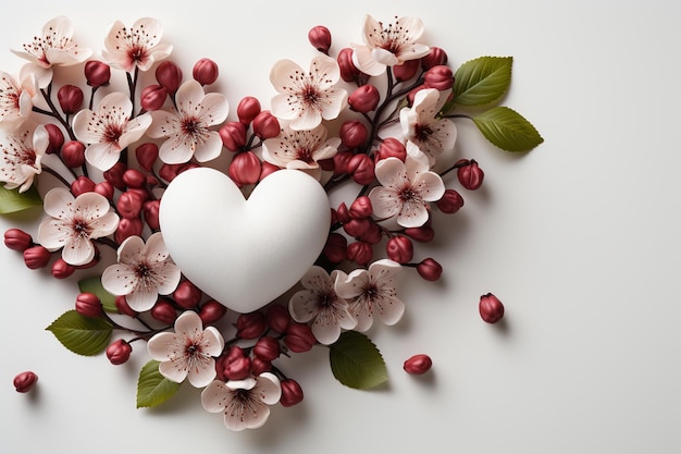 Buon giorno di San Valentino con l'ornamento dell'amore coppia di rose rosse