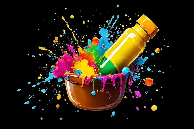 Buon giorno Holi Festa tradizionale indiana generata da Ai Immagine