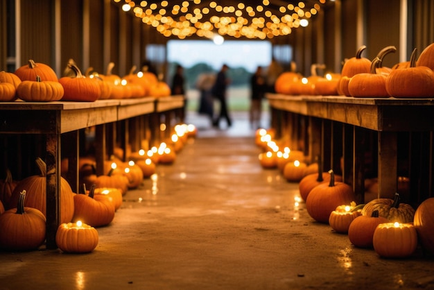 Buon Halloween sfondo spaventoso zucche spaventose nel giardino della vecchia casa inquietante