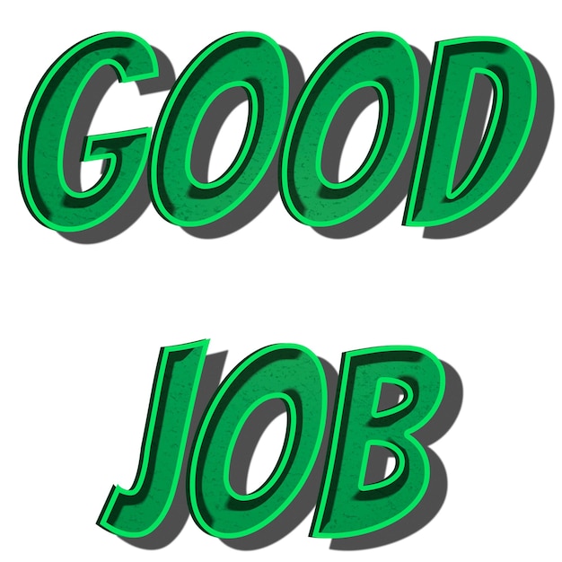 Buon lavoro png cartone animato parola adesivo tipografia