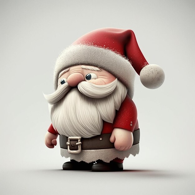 Buon Natale Babbo Natale carino isolato Generativo ai