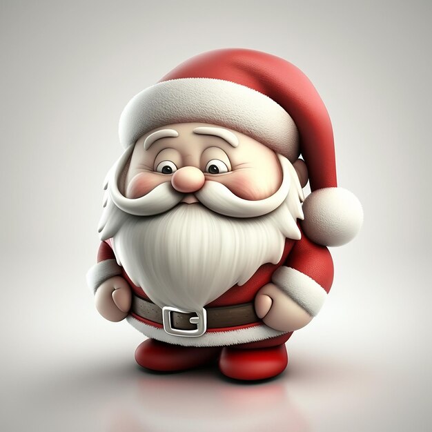 Buon Natale Babbo Natale carino isolato Generativo ai