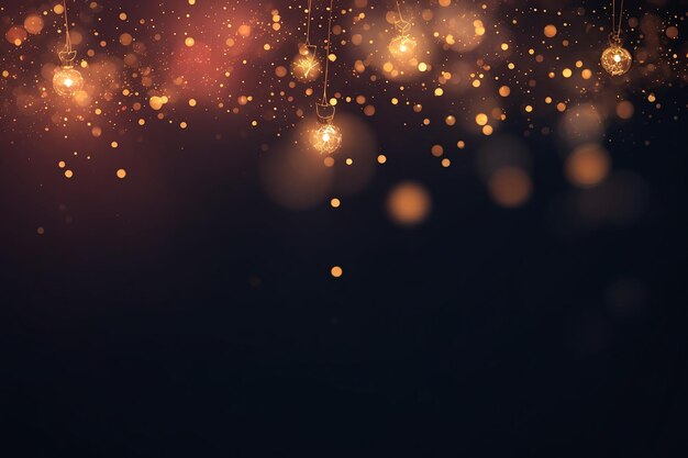 Buon Natale con luci di Natale e bokeh