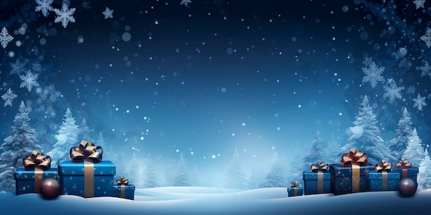 Buon Natale e Capodanno scatole regalo bokeh sfondo Regali di Natale sfondo