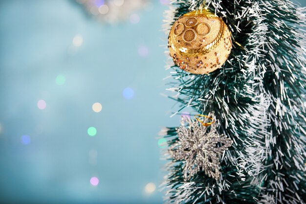 Buon Natale e felice anno nuovo concetto, Natale con luce bokeh e sfocato.