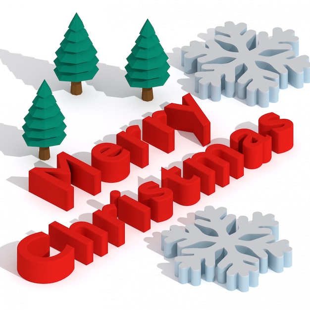 Buon Natale - illustrazione 3D