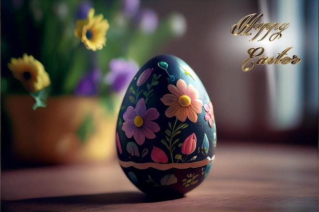 Buona Pasqua Sfondo di congratulazioni pasquali Modello di poster e banner di Pasqua Saluti e regali per il giorno di Pasqua Modello di promozione e shopping per Easte Creativo realistico di lusso