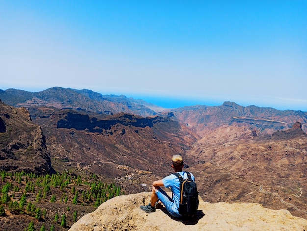 Buone viste al Roque Nublo a Gran Canaria