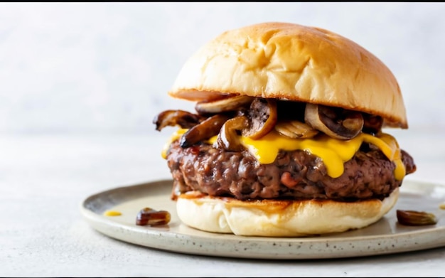 Burger con funghi salati