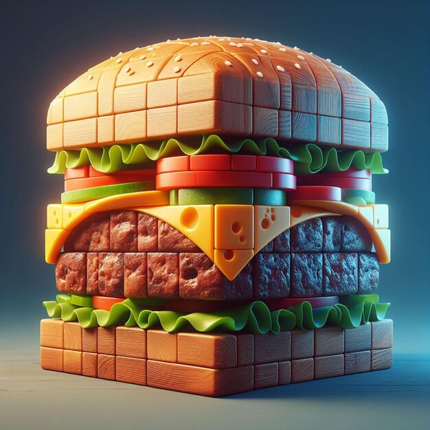 Burger Delight in 3D