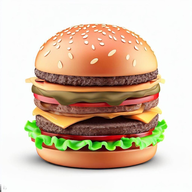 Burger deliziosi png sfondo trasparente IA generativa