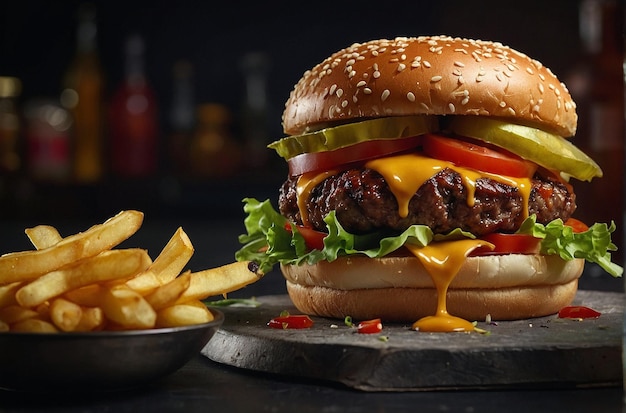 Burger delizioso per i gourmet