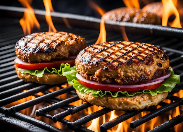 Burger di carne alla griglia