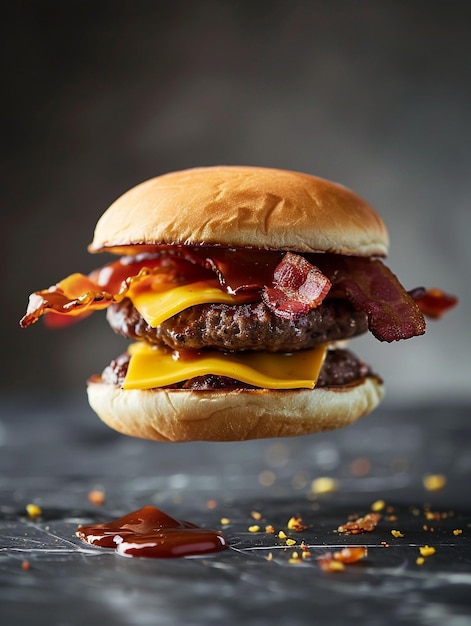 Burger gourmet con coperture galleggianti