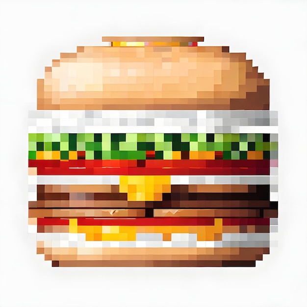 Burger Pixel Art Design Burgers Cibo creativo