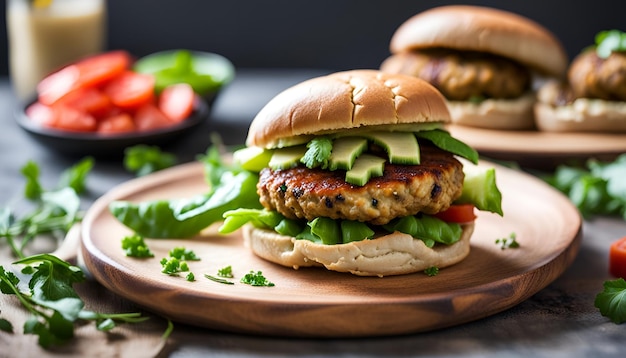 Burgers di tacchino conditi con falafel