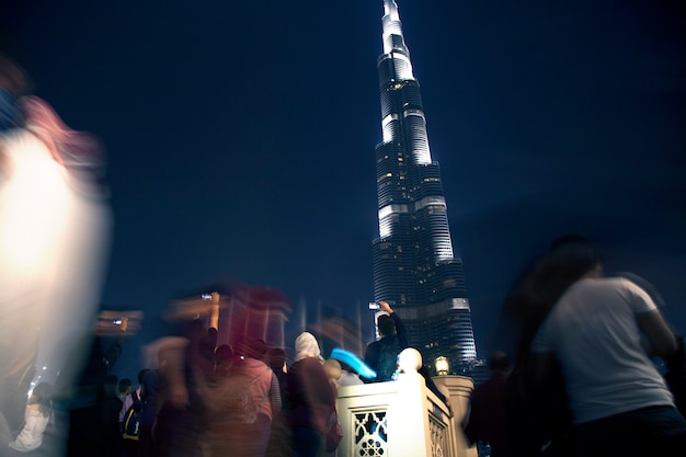 Burj Khalifa edificio di notte