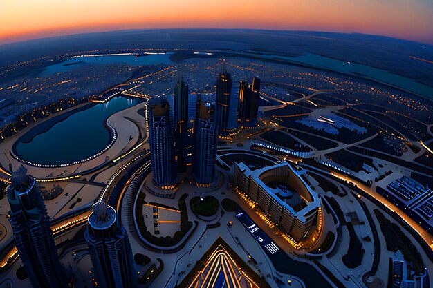 Burj Khalifa Immagina Visualizza diversi colori che illuminano Sydney Australia