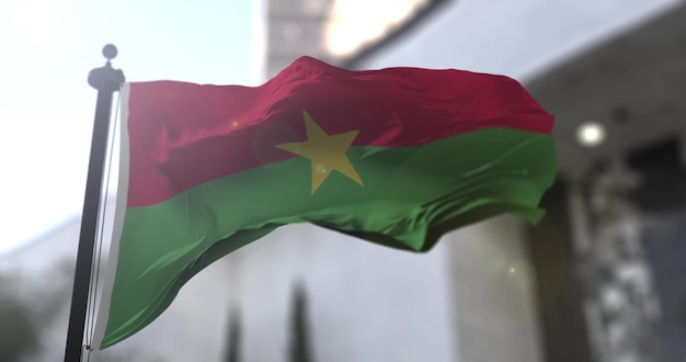 Burkina Faso bandiera nazionale paese bandiera sventolante Politica e notizie illustrazione