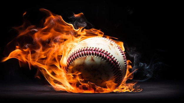 Burning Ball VFX Element velocità di fiamma del baseball americano