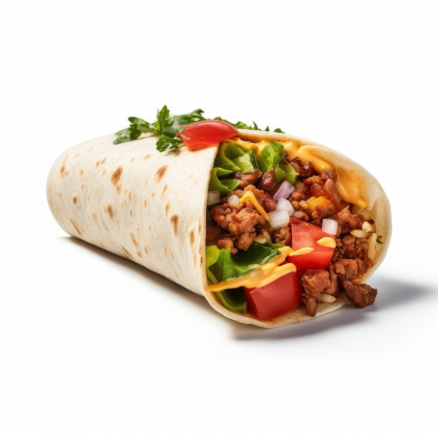 Burrito delizioso e colorato stile Tumblewave fotorealistico