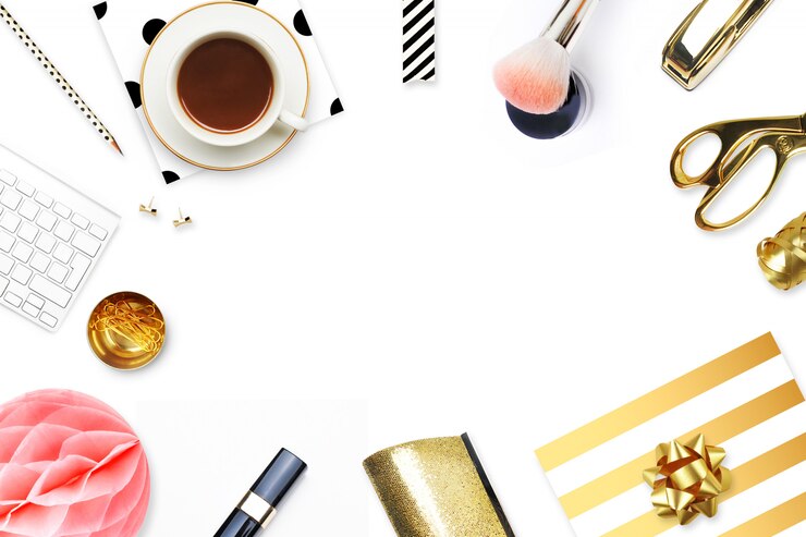 Business accessories on white
