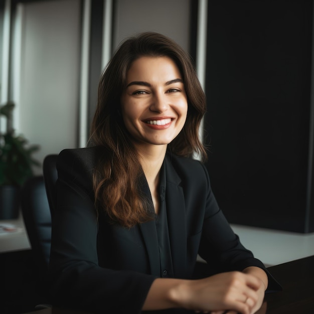 Business Casual donna sorridente in un ufficio