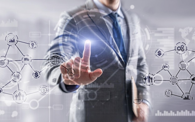 Business intelligence Financial dashboard with key performance indicators