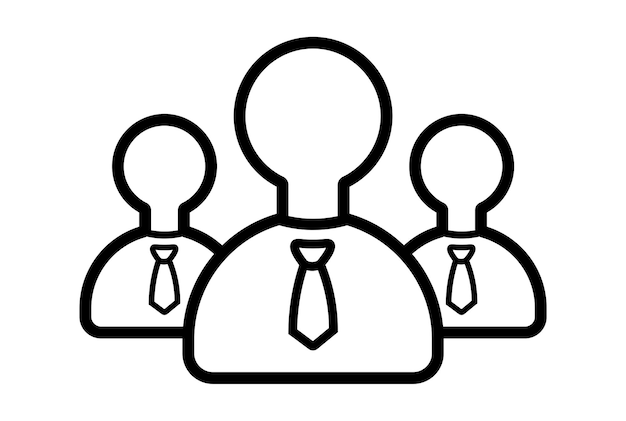 Business team icona piatta seo web simbolo forma app linea segno art