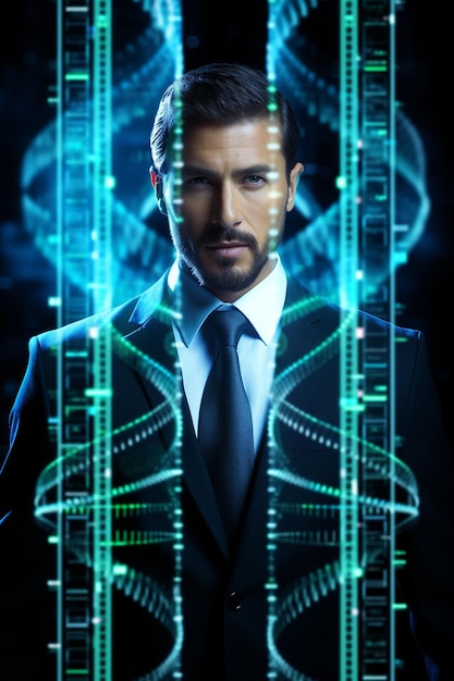 Businessman_in_genome_data_concept