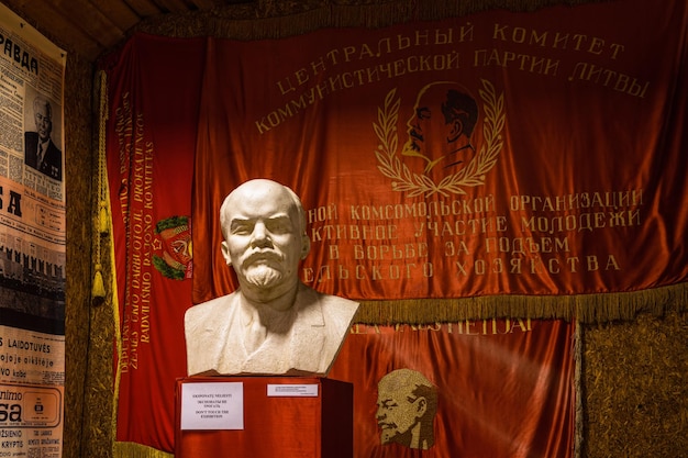 Busto scultoreo del leader politico sovietico di Stalin. Druskininkai, Lituania