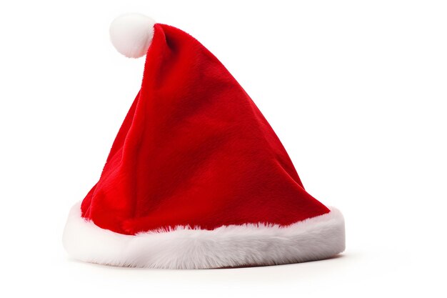 c'è un cappello rosso da Babbo Natale con pelliccia bianca sopra. IA generativa