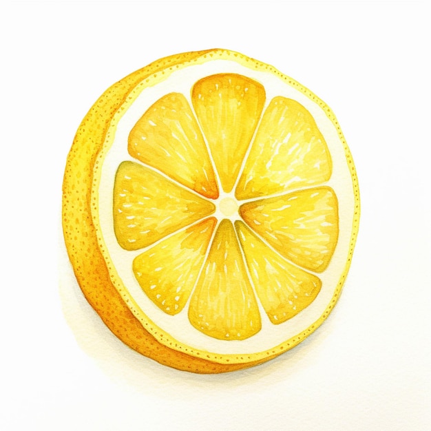 C'è un dipinto di un limone tagliato a metà ai generativo