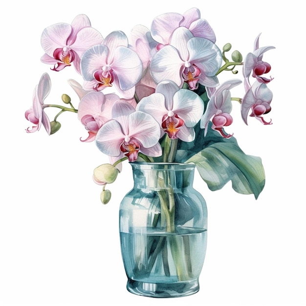 C'è un dipinto di un vaso con fiori in esso generativo ai