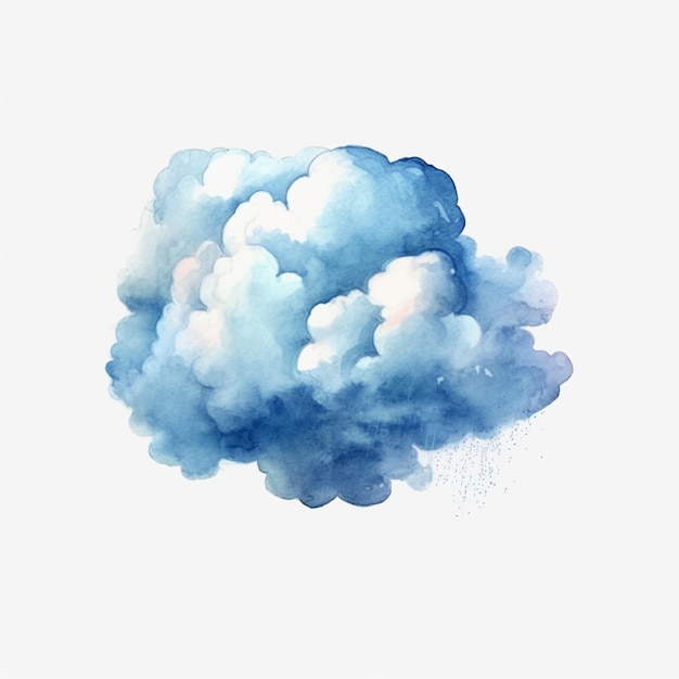 C'è un dipinto di una nuvola con uno sfondo di cielo generativo ai