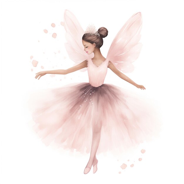 c'è un dipinto digitale di una ballerina in un tutu generativo ai