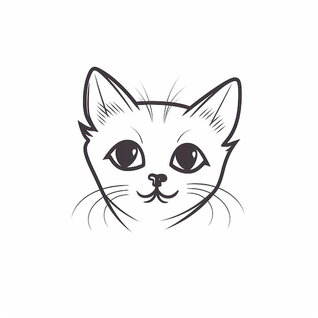 C'è un disegno di un gatto con occhi grandi generativo ai