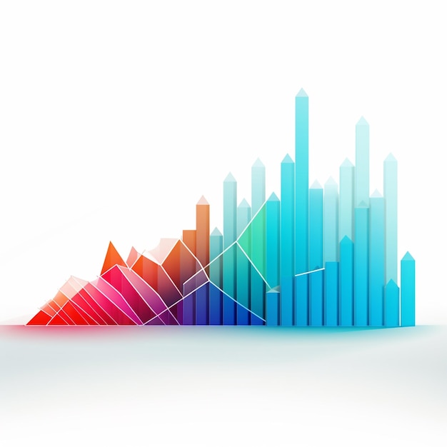 C'è un grafico colorato di un grafico a barre generativo ai