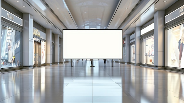 c'è un grande schermo in una grande stanza con molte finestre generative ai