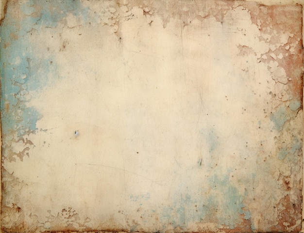 C'è un'immagine di un muro sporco con una vernice blu e bianca generativa ai