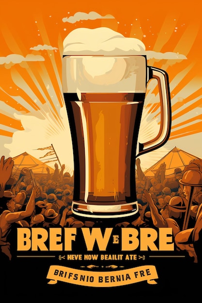 C'e' un poster di una birra chiamata "W-W-W".