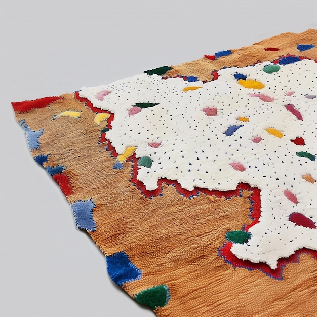 c'è un tappeto con una mappa del paese dell'India generative ai