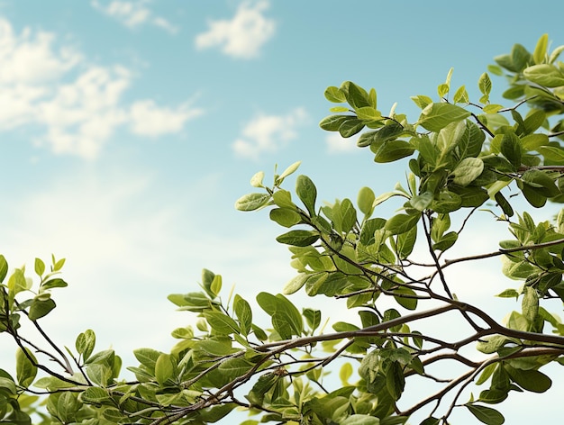 C'è un uccello che è seduto su un ramo di un albero generativo ai