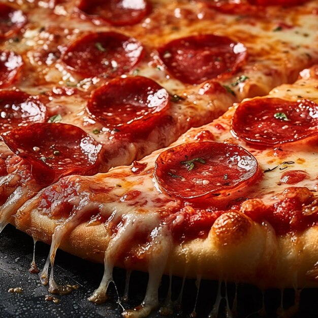 c'è una pizza ai peperoni con formaggio e peperoni sopra ai generativa