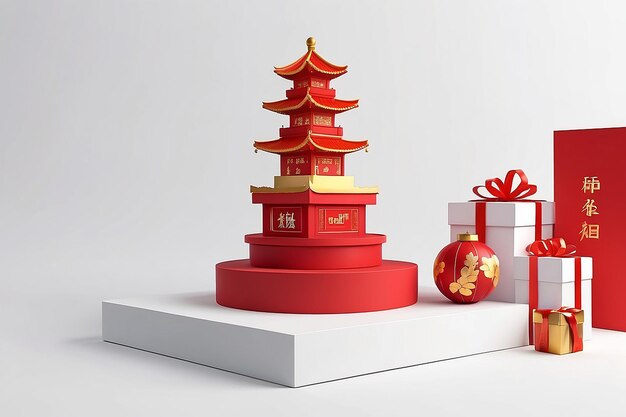 C'è una scatola di regali per festeggiare il Capodanno cinese.